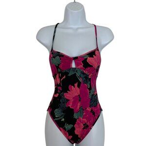 Dries Van Noten Gaia Floral Twisted Keyhole One Piece Swimsuit XS Cutout Italy